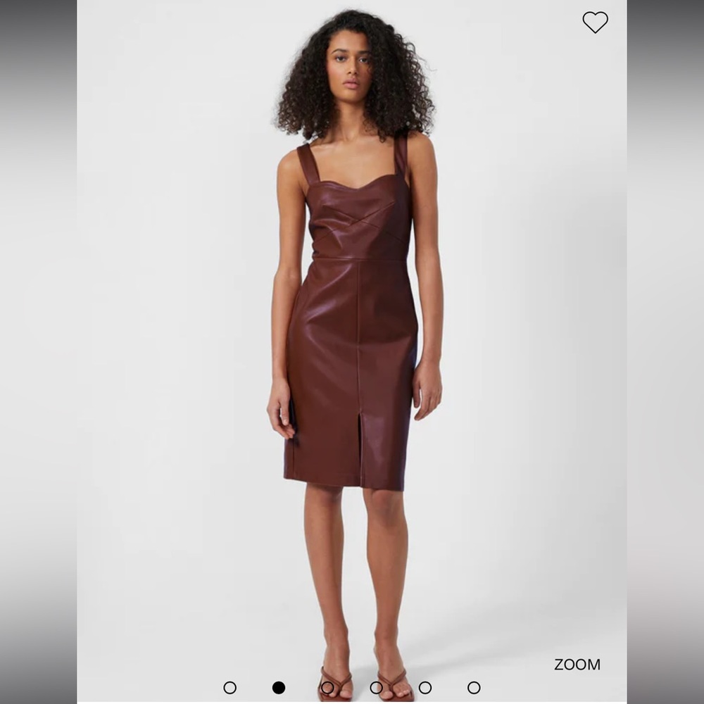 FRENCH CONNECTION Leather Midi Dress - Picture 5 of 11